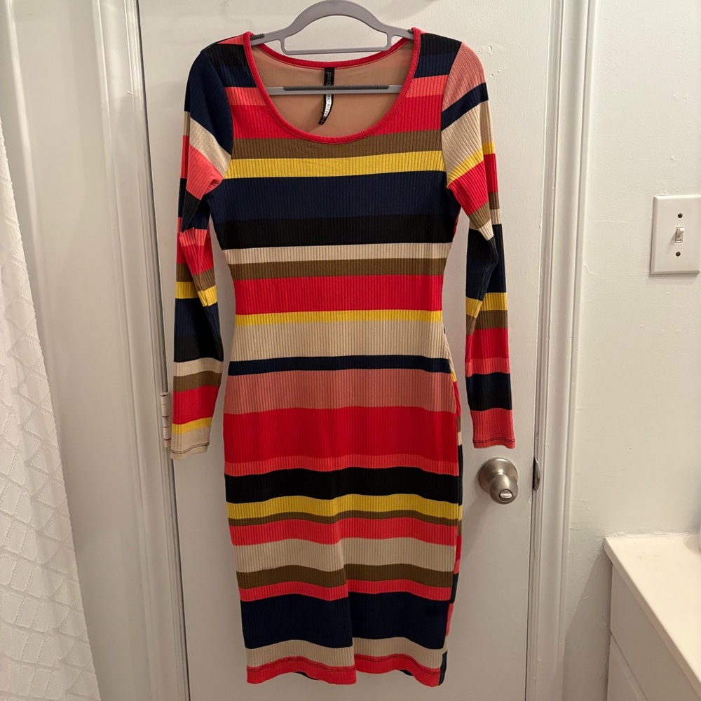 Plenty by Tracy Reese Striped Long Sleeve Dress